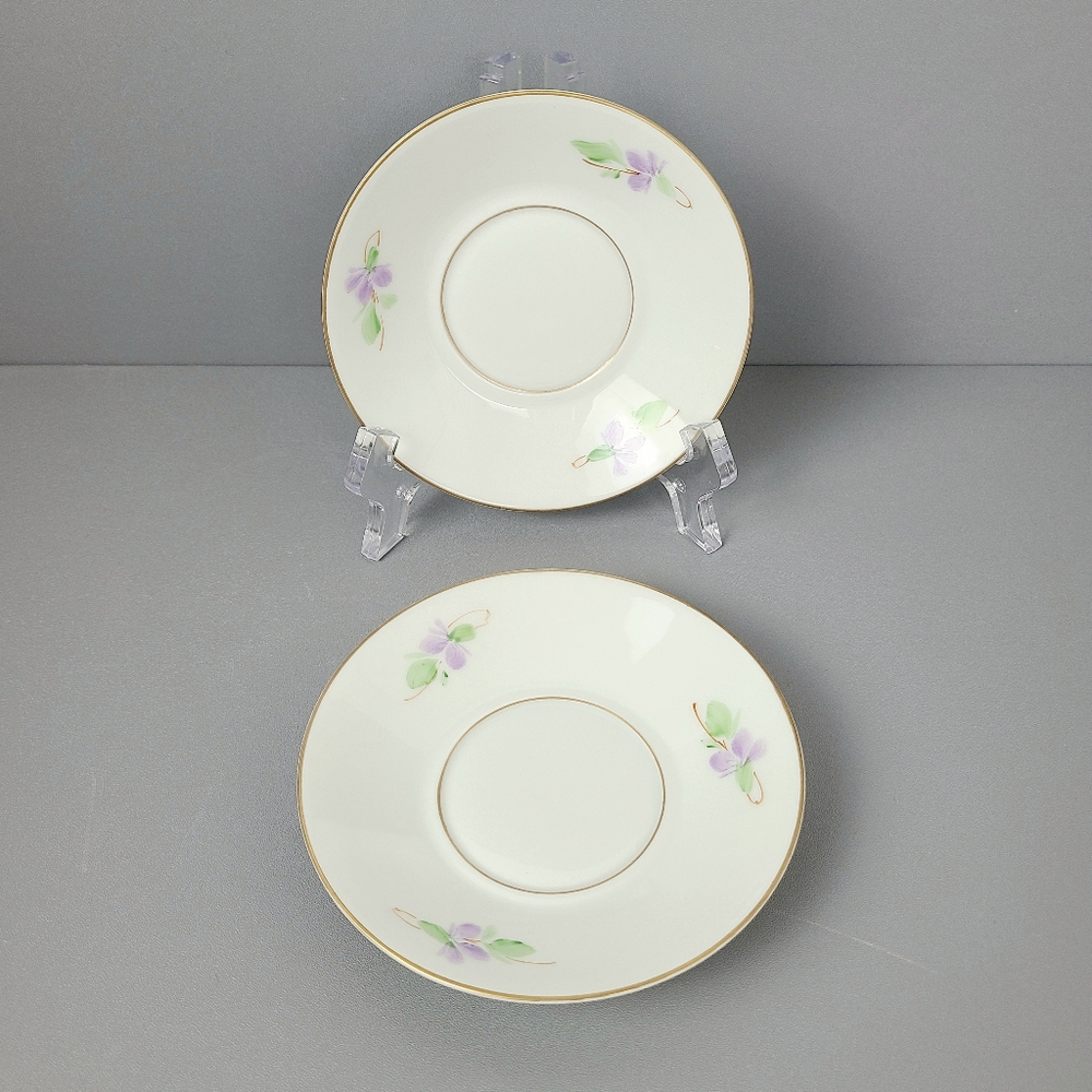 Limoges Peint a la Main Hand-Painted Small Floral Vintage Trinket Dishes-Set of…